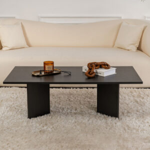 Τραπεζάκι σαλονιού Sabin Megapap χρώμα black wood 119x60x40εκ.