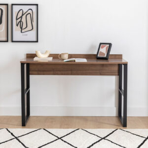 Γραφείο εργασίας Rana Megapap χρώμα καρυδί - μαύρο 120x60x78,8εκ.