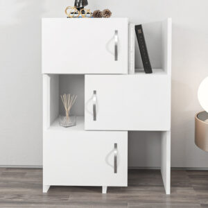 Ντουλάπι κουζίνας - μπάνιου Anna Megapap χρώμα λευκό 65x31,5x89,8εκ.