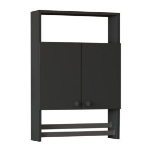 Ντουλάπι μπάνιου επιτοίχιο Ela Megapap χρώμα ανθρακί 60x15x87εκ.