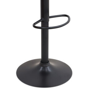 Σκαμπό μπαρ Carmelo Megapap με ρυθμιζόμενο ύψος PU μαύρο - βάση μαύρο ματ 45x42x90/113εκ.