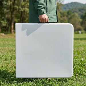 Τραπέζι catering - συνεδρίου Capri Megapap πτυσσόμενο - βαλίτσα χρώμα λευκό του πάγου 120x60x74εκ.