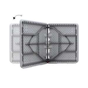 Τραπέζι catering - συνεδρίου Capri Megapap πτυσσόμενο - βαλίτσα χρώμα λευκό του πάγου 152x70x74εκ.