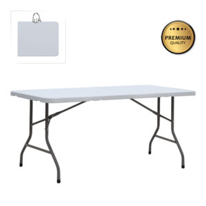 Τραπέζι catering - συνεδρίου Capri Megapap πτυσσόμενο - βαλίτσα χρώμα λευκό του πάγου 183x76x74εκ.