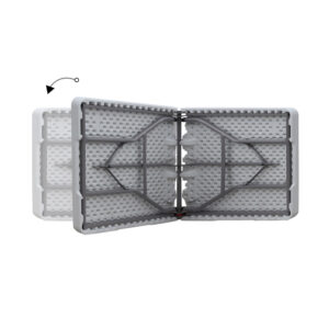 Τραπέζι catering - συνεδρίου Capri Megapap πτυσσόμενο - βαλίτσα χρώμα λευκό του πάγου 183x76x74εκ.