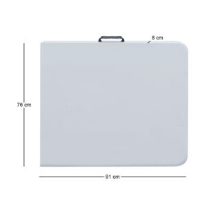 Τραπέζι catering - συνεδρίου Capri Megapap πτυσσόμενο - βαλίτσα χρώμα λευκό του πάγου 183x76x74εκ.