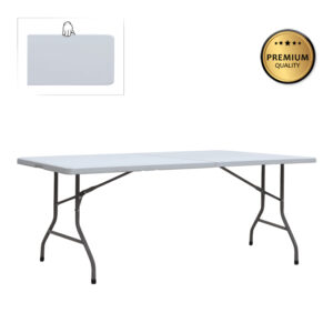 Τραπέζι catering - συνεδρίου Capri Megapap πτυσσόμενο - βαλίτσα χρώμα λευκό του πάγου 240x76x74εκ.