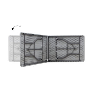 Τραπέζι catering - συνεδρίου Capri Megapap πτυσσόμενο - βαλίτσα χρώμα λευκό του πάγου 240x76x74εκ.