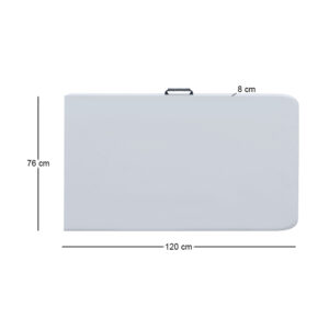 Τραπέζι catering - συνεδρίου Capri Megapap πτυσσόμενο - βαλίτσα χρώμα λευκό του πάγου 240x76x74εκ.