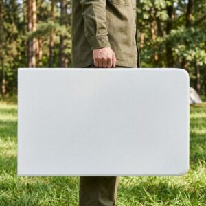 Τραπέζι catering - συνεδρίου Capri Megapap πτυσσόμενο - μονοκόμματη επιφάνεια χρώμα λευκό του πάγου 198x90x74εκ.