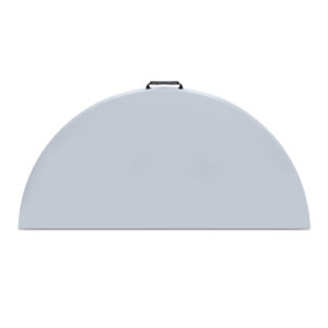 Τραπέζι catering - συνεδρίου Capri Megapap πτυσσόμενο – βαλίτσα στρογγυλό χρώμα λευκό του πάγου Ø152x74εκ.