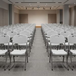 Καρέκλα catering - συνεδρίου Capri Megapap πτυσσόμενη χρώμα λευκό του πάγου 45x50x88εκ.