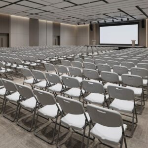 Καρέκλα catering - συνεδρίου Capri Megapap πτυσσόμενη χρώμα λευκό του πάγου 45x50x88εκ.