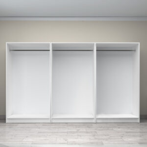 Ντουλάπα ρούχων Victoria Megapap εξάφυλλη χρώμα λευκό 300x60x181εκ.