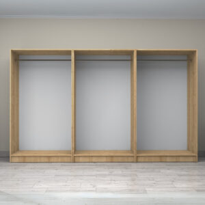 Ντουλάπα ρούχων Victoria Megapap εξάφυλλη χρώμα φυσικό οξιάς 300x60x181εκ.