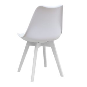 Σετ τραπεζαρία 5τμχ Darlen - Viva Megapap χρώμα sapphire oak - λευκό 125x72x74εκ.