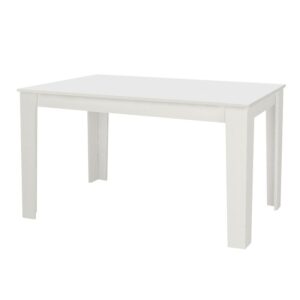 Σετ τραπεζαρία 5τμχ Darlen - Alma Megapap χρώμα λευκό - μπεζ 125x72x74εκ.