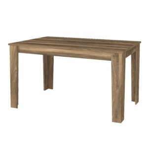 Σετ τραπεζαρία 5τμχ Darlen - Viva Megapap χρώμα καρυδί - γκρι 125x72x74εκ.