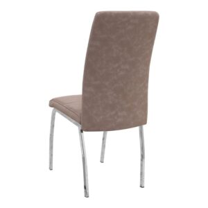 Σετ τραπεζαρία 5τμχ Darlen - Alma Megapap χρώμα καρυδί - μπεζ 125x72x74εκ.