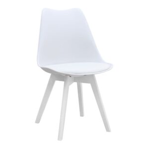 Σετ τραπεζαρία 5τμχ Darlen - Viva Megapap χρώμα sencron black - λευκό 125x72x74εκ.