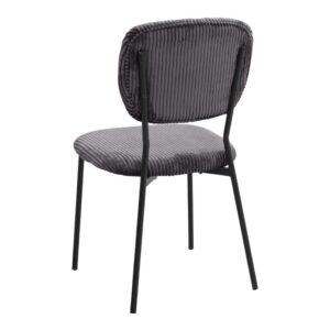 Σετ τραπεζαρία 5τμχ Darlen - Kevin Megapap χρώμα sencron black - γκρι 125x72x74εκ.