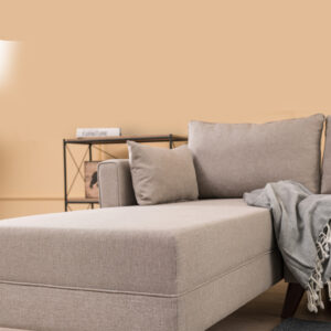 Γωνιακός καναπές Bella Megapap αριστερή γωνία υφασμάτινος χρώμα κρεμ 275x165x85εκ.