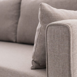 Γωνιακός καναπές Bella Megapap αριστερή γωνία υφασμάτινος χρώμα κρεμ 275x165x85εκ.