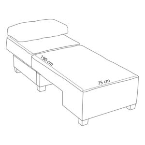 Πολυθρόνα - κρεβάτι Perenna Megapap υφασμάτινη χρώμα ανθρακί 116x93x83εκ.