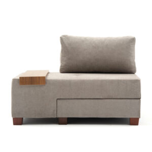 Πολυθρόνα - κρεβάτι Perenna Megapap υφασμάτινη χρώμα γκρι 116x93x83εκ.