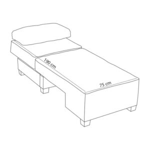 Πολυθρόνα - κρεβάτι Perenna Megapap υφασμάτινη χρώμα καφέ 116x93x83εκ.