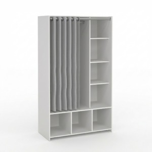 Unit ντουλάπα ανοιχτή 105x48,25x180,4εκ. Λευκό