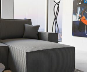 Γωνιακός καναπές Malaga mini I-Gkri Skouro-Δεξιά