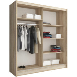 Ντουλάπα Mazoo συρόμενη-180 x 62 x 200 εκ.-Φυσικό