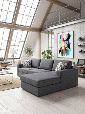 Γωνιακός καναπές Must-Αριστερή-295φ 230β εκ.-Γκρι