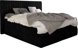 Επενδυμένο κρεβάτι Melantha με στρώμα και ανώστρωμα-160 x 200-Mauro