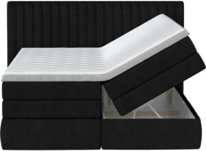 Επενδυμένο κρεβάτι Melantha με στρώμα και ανώστρωμα-160 x 200-Mauro