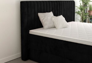 Επενδυμένο κρεβάτι Melantha με στρώμα και ανώστρωμα-160 x 200-Mauro