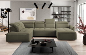 Γωνιακός καναπές Morello XL-Xaki-Αριστερή