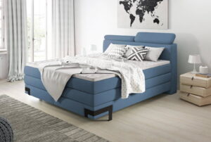 Επενδυμένο κρεβάτι Kayak με στρώμα και ανώστρωμα-Galazio-140 x 200