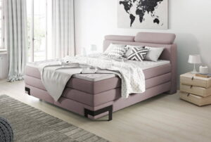 Επενδυμένο κρεβάτι Kayak με στρώμα και ανώστρωμα-Roz-180 x 200