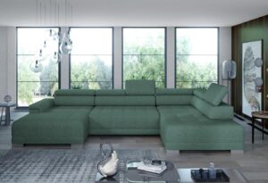 Γωνιακός καναπές Carmel plus-Prasino-Δεξιά