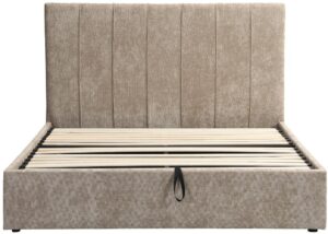 Επενδυμένο κρεβάτι Denzel-Xaki-160x200-Lift-Storage