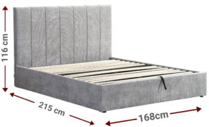 Επενδυμένο κρεβάτι Denzel-Gkri-160x200-Lift-Storage