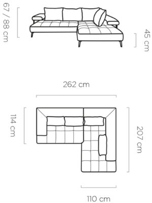 Γωνιακός καναπές Model-Mple-Δεξιά