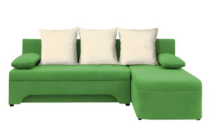 Γωνιακός καναπές Lamor-Πράσινο - Λευκό