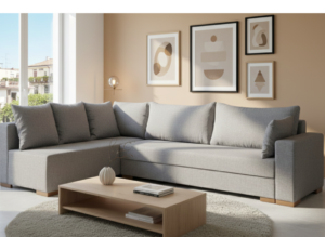 Γωνιακός καναπές Trendy-Δεξιά-285φ 185β εκ.-Γκρι Anoixto