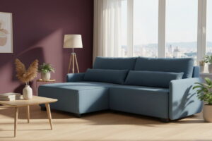 Γωνιακός καναπές Jasper-Μπλε Ανοιχτό