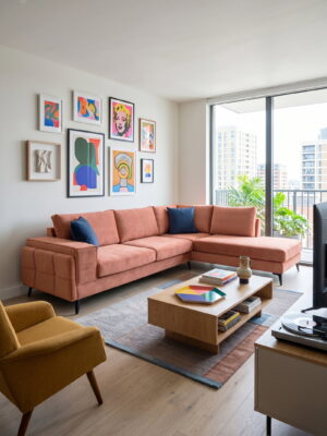 Γωνιακός καναπές Siena-Portokali-Αριστερή