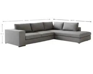 Γωνιακός καναπές Carla-Δεξιά-260φ 200β-Staxti