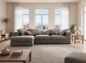 Γωνιακός καναπές Pilo-Προσαρμόσιμη-225φ 145β εκ.-Γκρι Anoixto (Star4614)